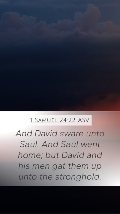 1 Samuel 24:22 ASV Bible Verse Image