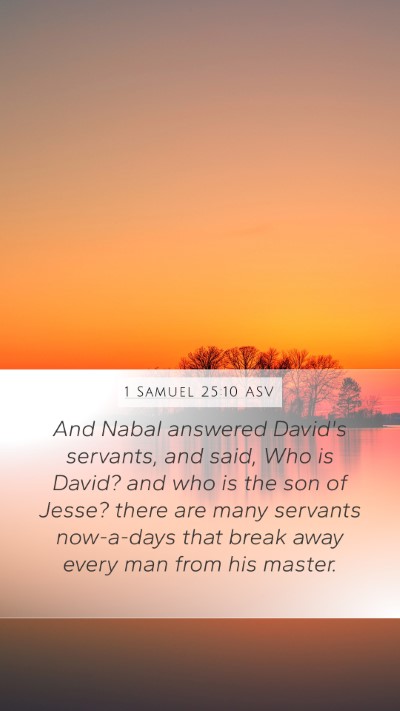 1 Samuel 25:10 ASV Bible Verse Image