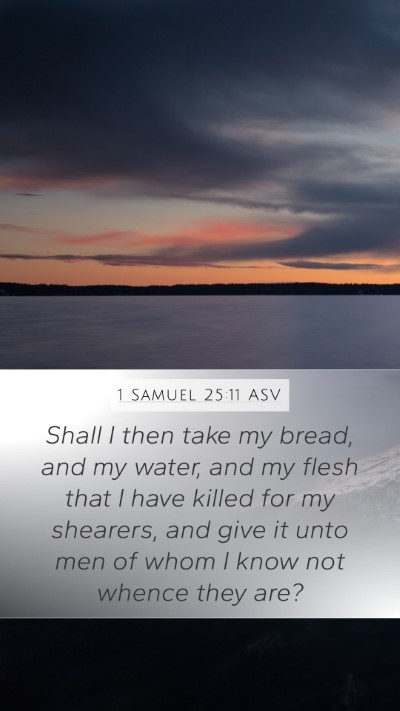 1 Samuel 25:11 ASV Bible Verse Image