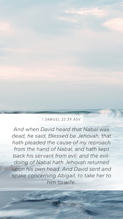 1 Samuel 25:39 ASV Bible Verse Image