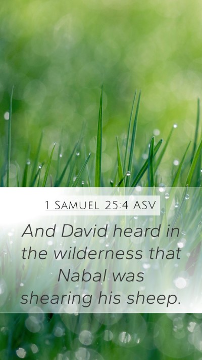 1 Samuel 25:4 ASV Bible Verse Image