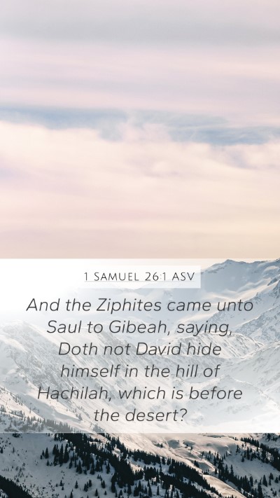 1 Samuel 26:1 ASV Bible Verse Image