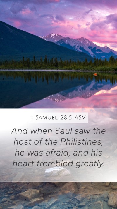 1 Samuel 28:5 ASV Bible Verse Image