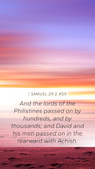 1 Samuel 29:2 ASV Bible Verse Image