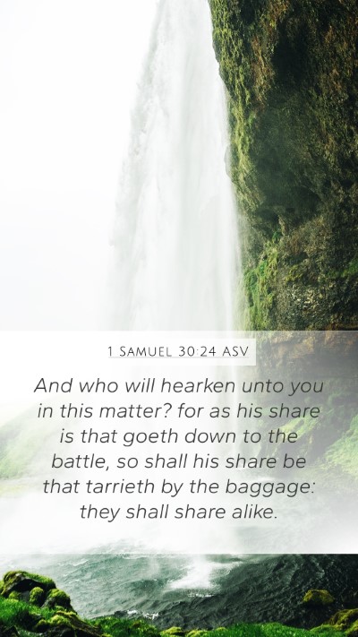 1 Samuel 30:24 ASV Bible Verse Image