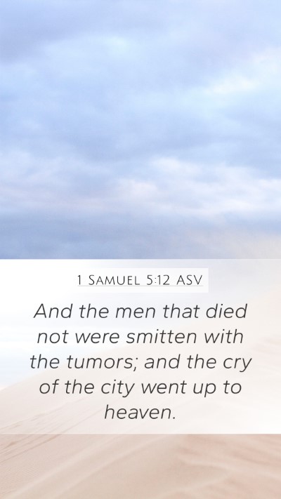 1 Samuel 5:12 ASV Bible Verse Image