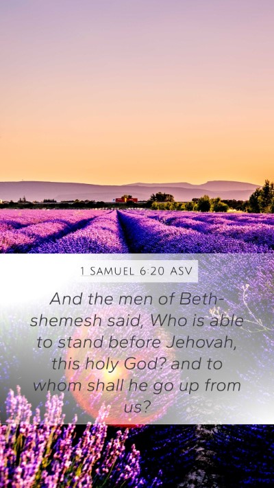 1 Samuel 6:20 ASV Bible Verse Image