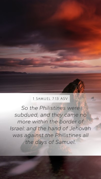 1 Samuel 7:13 ASV Bible Verse Image