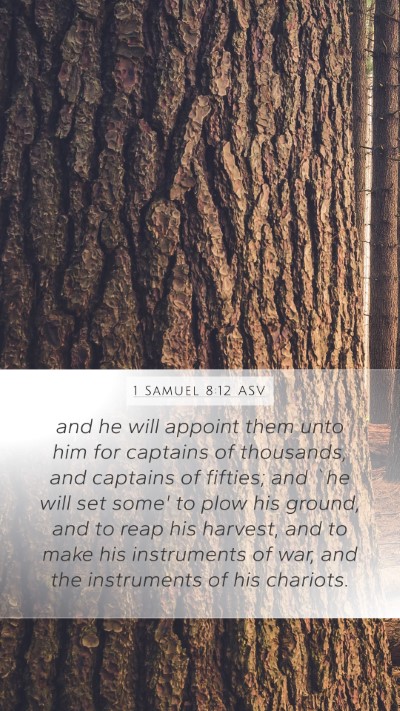 1 Samuel 8:12 ASV Bible Verse Image