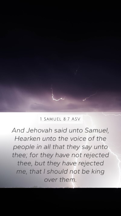 1 Samuel 8:7 ASV Bible Verse Image