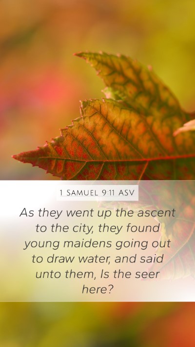 1 Samuel 9:11 ASV Bible Verse Image