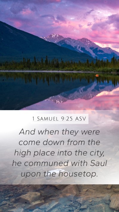 1 Samuel 9:25 ASV Bible Verse Image