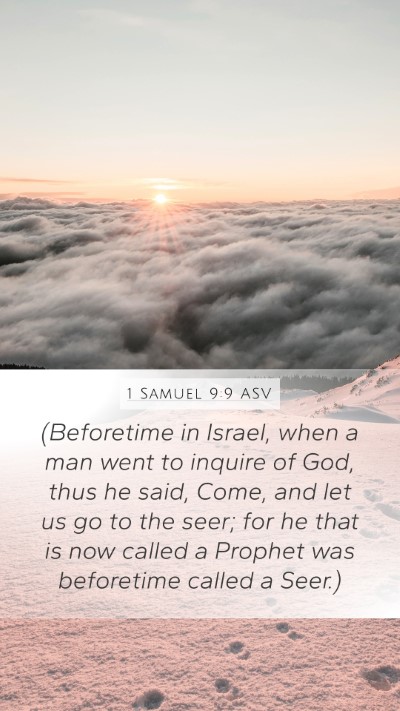 1 Samuel 9:9 ASV Bible Verse Image