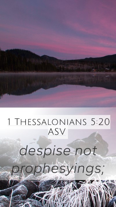 1 Thessalonians 5:20 ASV Bible Verse Image