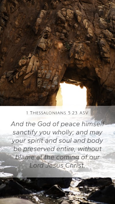 1 Thessalonians 5:23 ASV Bible Verse Image