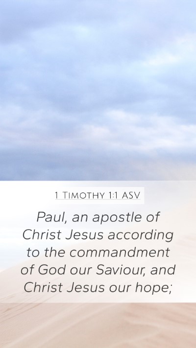 1 Timothy 1:1 ASV Bible Verse Image