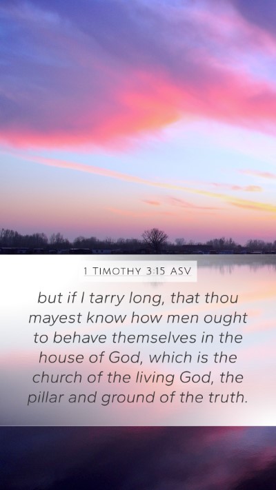 1 Timothy 3:15 ASV Bible Verse Image