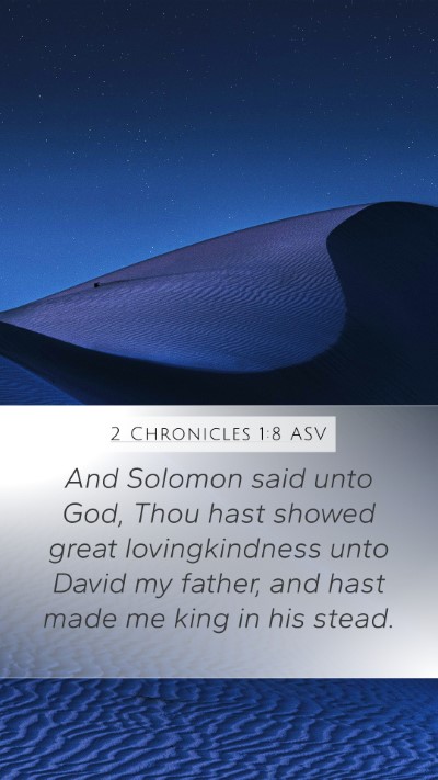 2 Chronicles 1:8 ASV Bible Verse Image