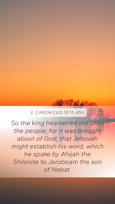 2 Chronicles 10:15 ASV Bible Verse Image