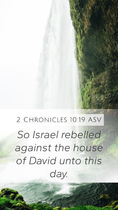 2 Chronicles 10:19 ASV Bible Verse Image