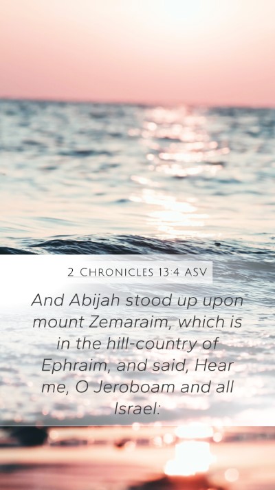 2 Chronicles 13:4 ASV Bible Verse Image
