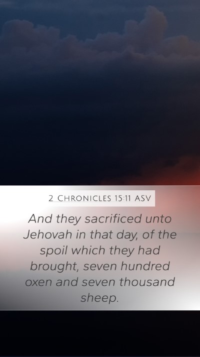 2 Chronicles 15:11 ASV Bible Verse Image