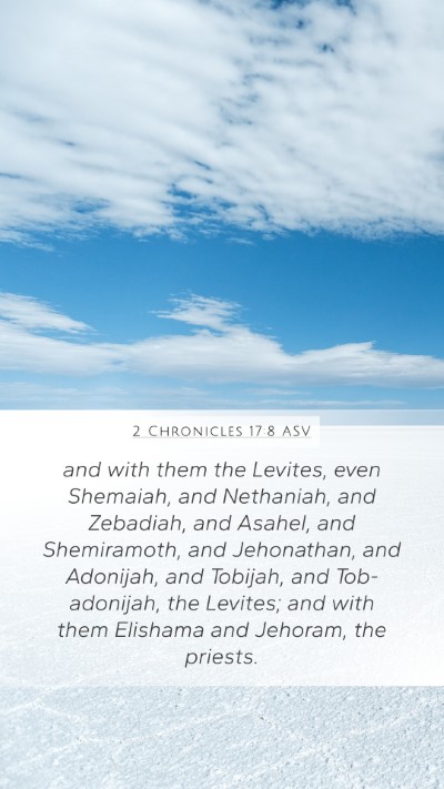 2 Chronicles 17:8 ASV Bible Verse Image