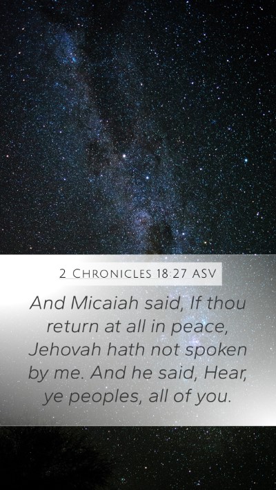 2 Chronicles 18:27 ASV Bible Verse Image