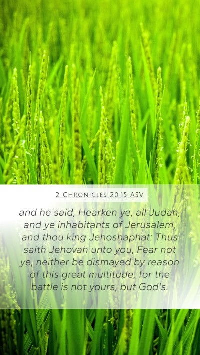 2 Chronicles 20:15 ASV Bible Verse Image