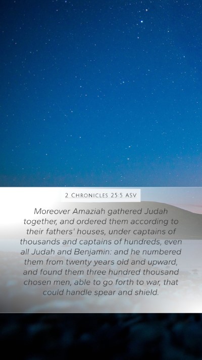 2 Chronicles 25:5 ASV Bible Verse Image