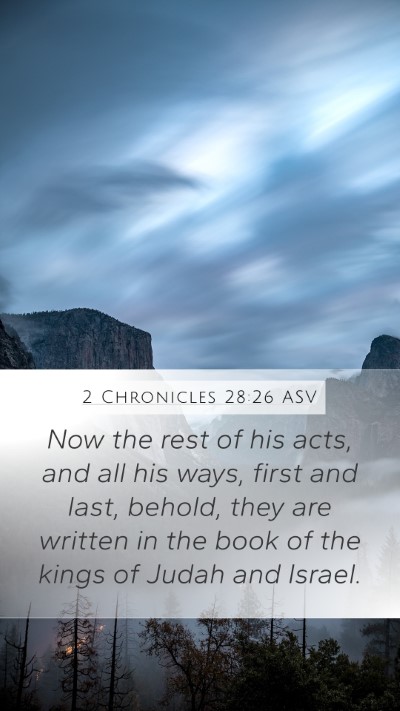 2 Chronicles 28:26 ASV Bible Verse Image