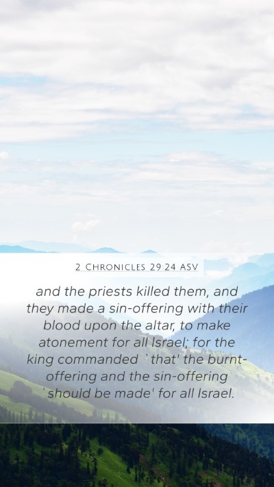 2 Chronicles 29:24 ASV Bible Verse Image