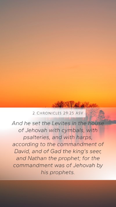 2 Chronicles 29:25 ASV Bible Verse Image