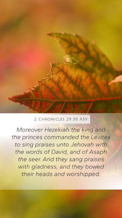 2 Chronicles 29:30 ASV Bible Verse Image