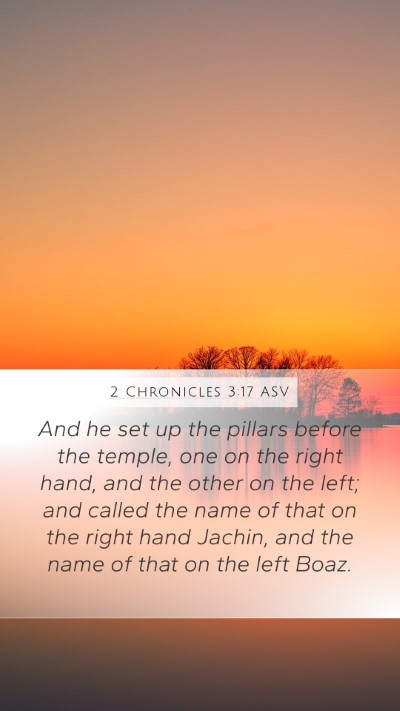 2 Chronicles 3:17 ASV Bible Verse Image