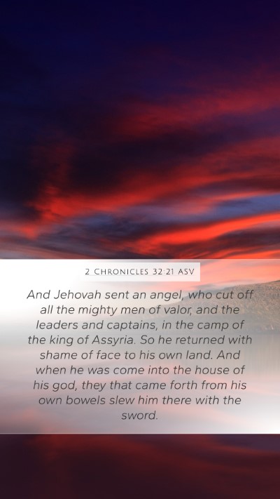2 Chronicles 32:21 ASV Bible Verse Image
