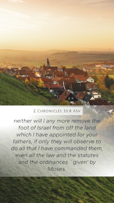 2 Chronicles 33:8 ASV Bible Verse Image