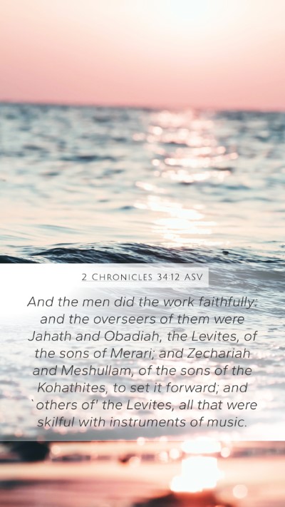2 Chronicles 34:12 ASV Bible Verse Image