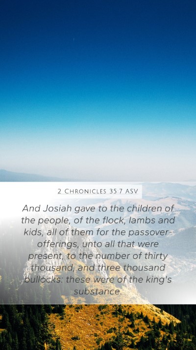 2 Chronicles 35:7 ASV Bible Verse Image