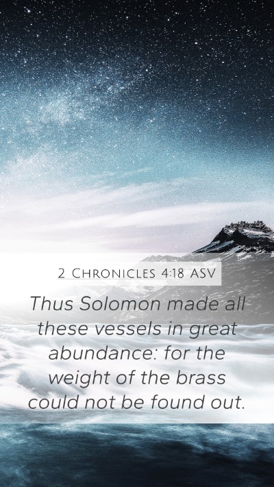 2 Chronicles 4:18 ASV Bible Verse Image
