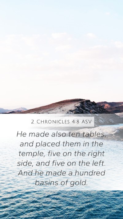 2 Chronicles 4:8 ASV Bible Verse Image