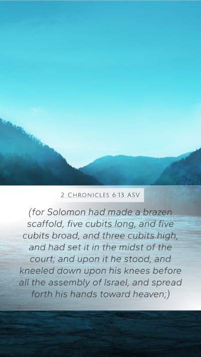 2 Chronicles 6:13 ASV Bible Verse Image