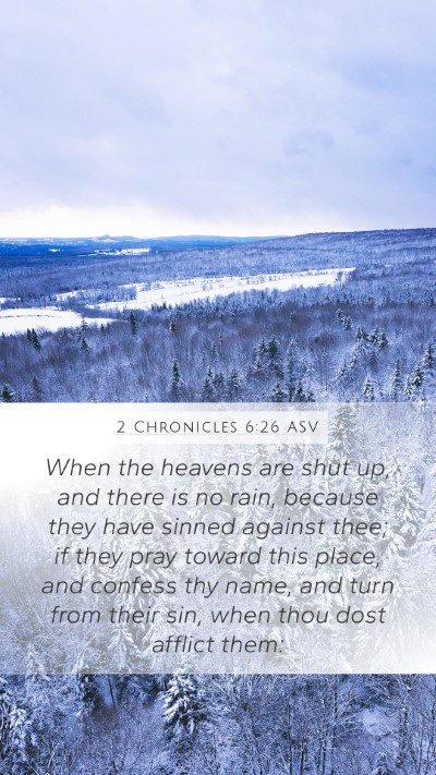2 Chronicles 6:26 ASV Bible Verse Image