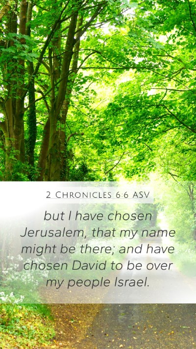 2 Chronicles 6:6 ASV Bible Verse Image