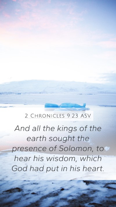 2 Chronicles 9:23 ASV Bible Verse Image