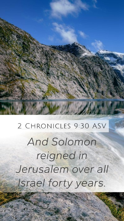 2 Chronicles 9:30 ASV Bible Verse Image