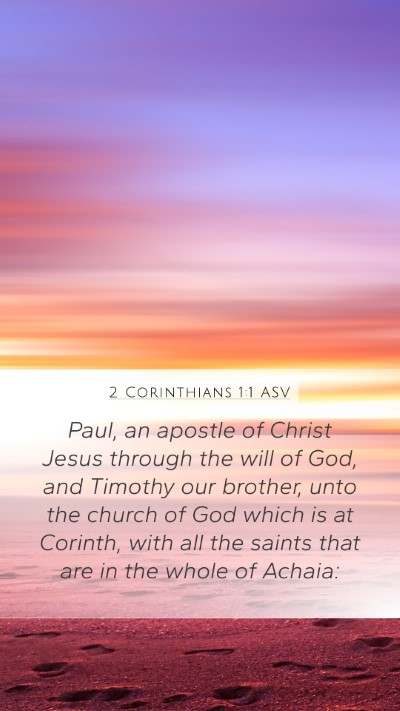 2 Corinthians 1:1 ASV Bible Verse Image