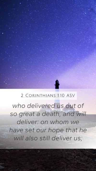 2 Corinthians 1:10 ASV Bible Verse Image