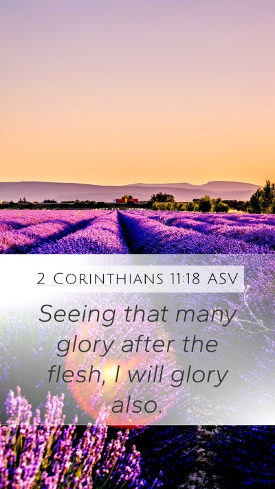2 Corinthians 11:18 ASV Bible Verse Image