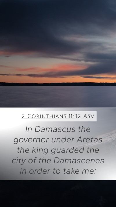 2 Corinthians 11:32 ASV Bible Verse Image